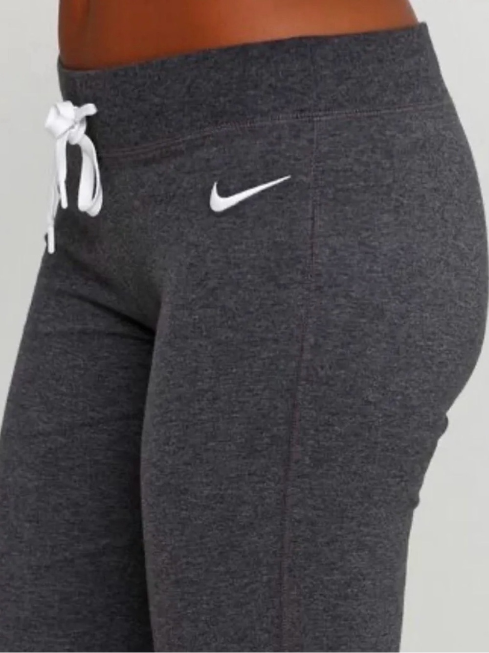 Vintage Nike Women’s Dark Heather Gray Athletic pants with White Logo